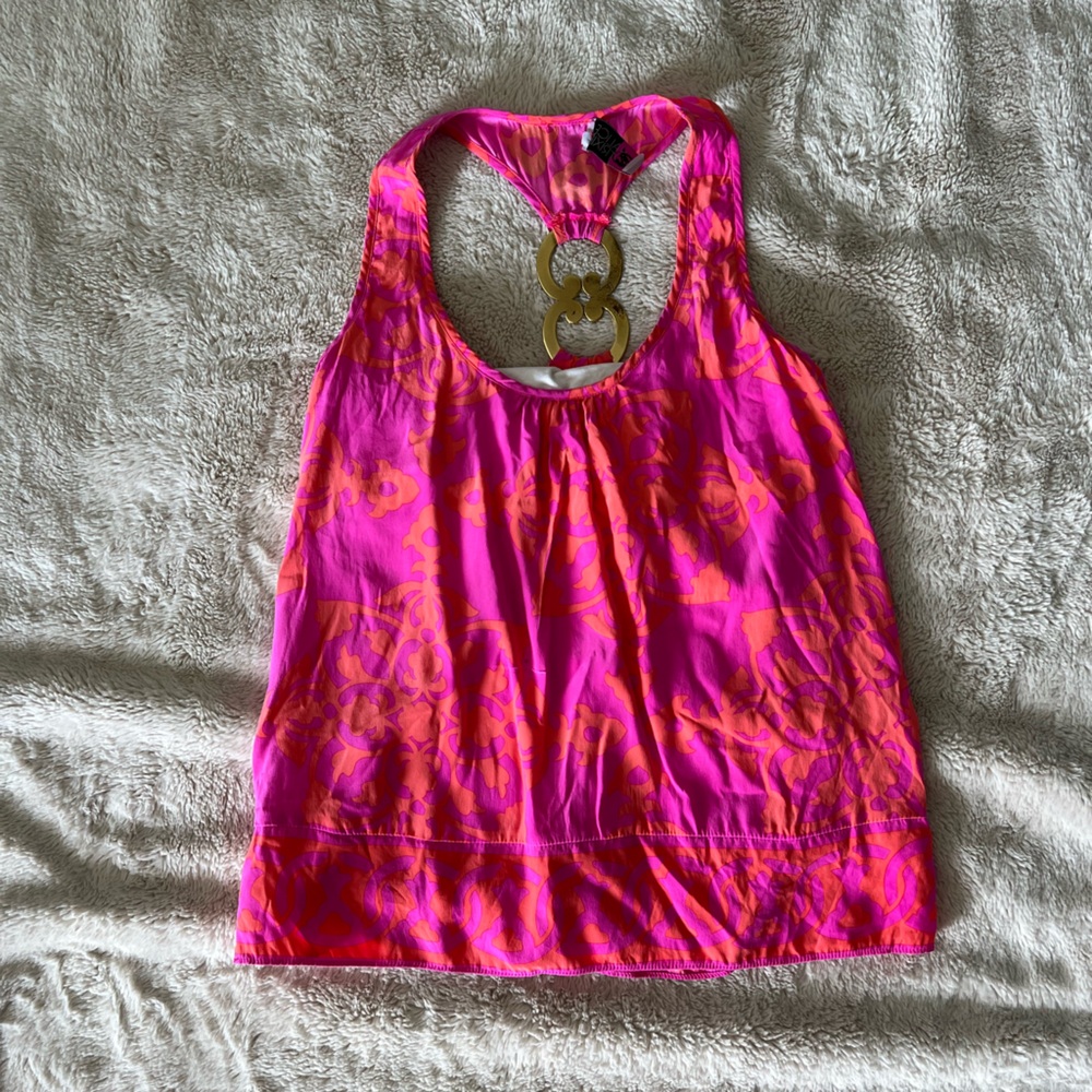 Alice + Trixie Vibrant Pink and Orange top
